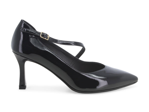 Melluso décolleté cinturino asimmetrico vernice nera E5102-218367